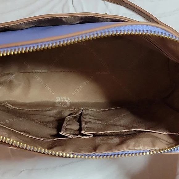 Anne Klein Sawyer Bag Sky Blue Classic Curves  24" Drop Strap crossbody - Picture 12 of 15